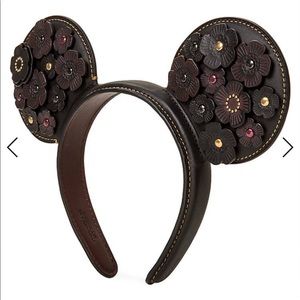 Minnie Mouse leather ear headband by COACH
